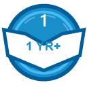 One Year badge